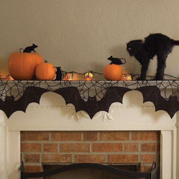 Halloween mantel outlet skirt